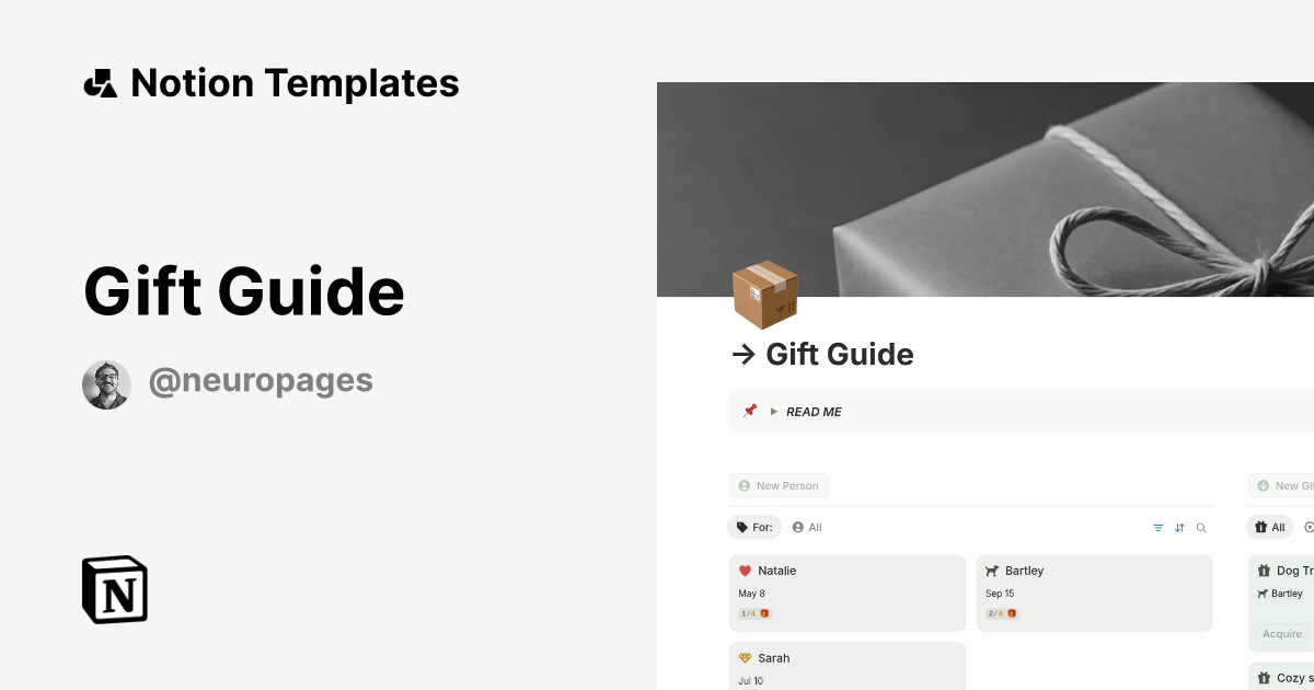 Gift Guide Template | Notion Marketplace