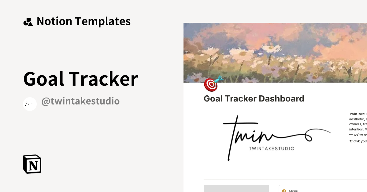Goal Tracker Template By Twintakestudio Notion Marketplace