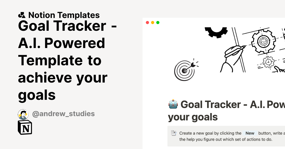 Goal Tracker - A.I. Powered Template to achieve your goals Template by ...