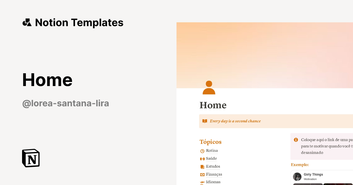 Home Template | Notion Marketplace