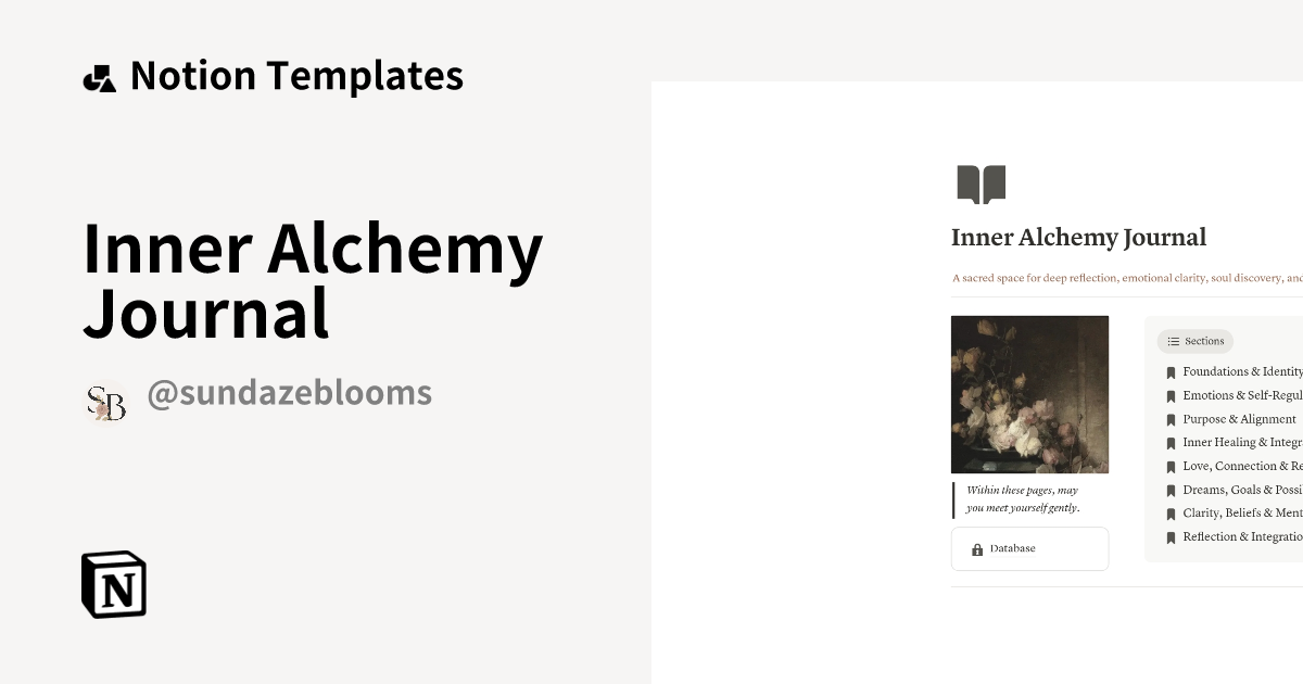 Inner Alchemy Journal Template | Notion Marketplace