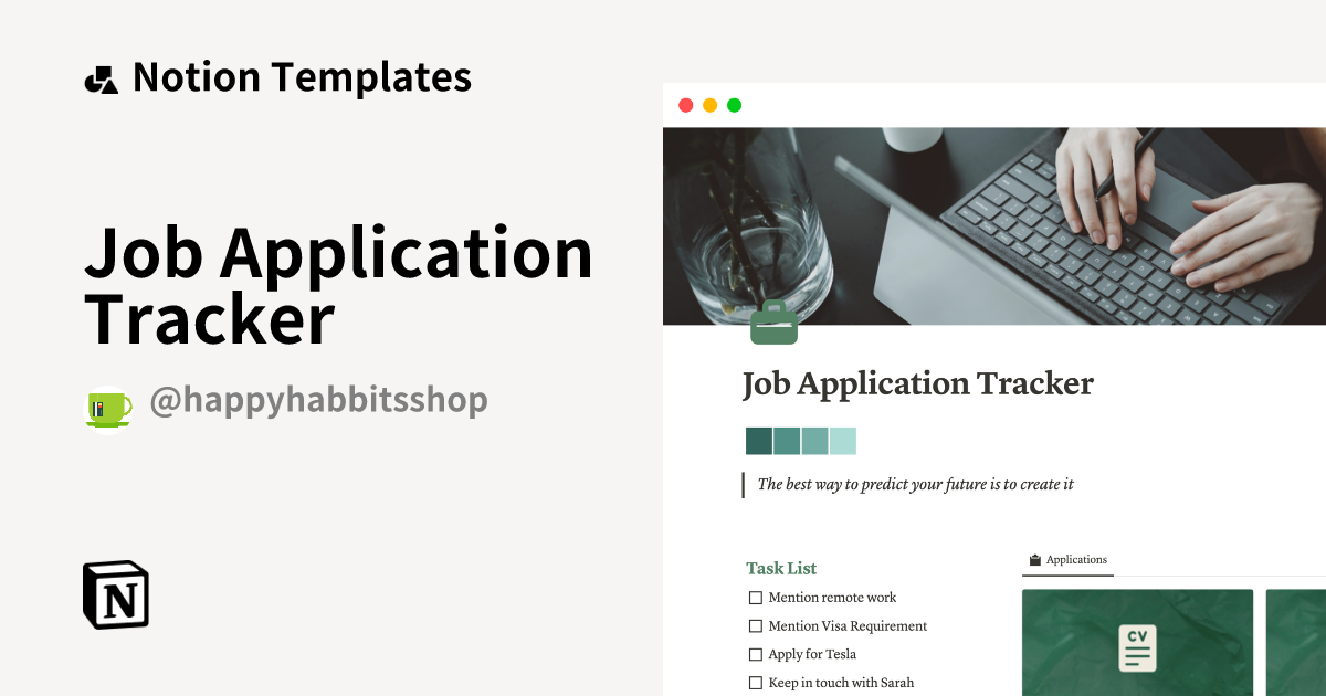 Job Application Tracker Template | Notion Marketplace