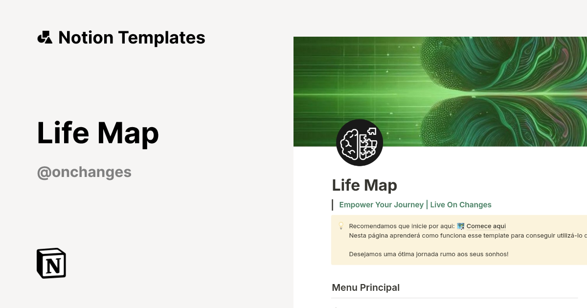 Life Map Template by On Changes Template | Notion Marketplace