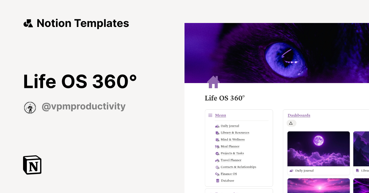 Life OS 360° Template | Notion Marketplace