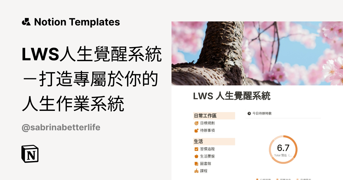 LWS人生覺醒系統－打造專屬於你的人生作業系統 Template | Notion Marketplace