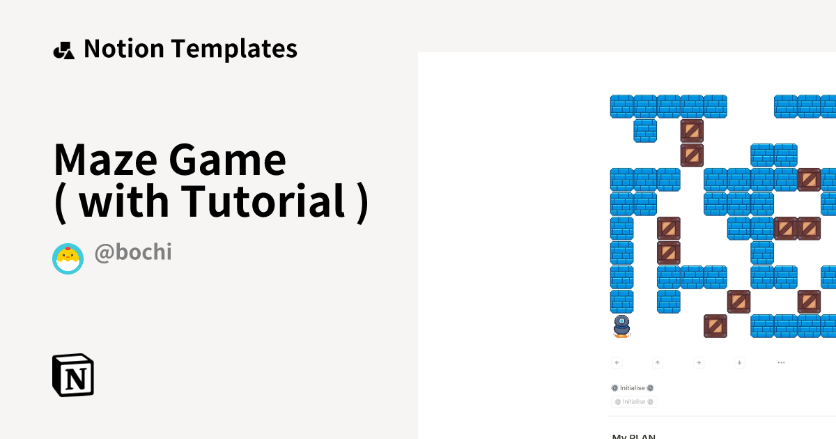 Maze Game ( with Tutorial ) Template | Notion Marketplace