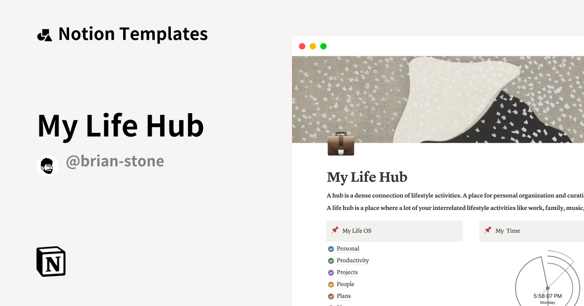 My Life Hub Template | Notion Marketplace
