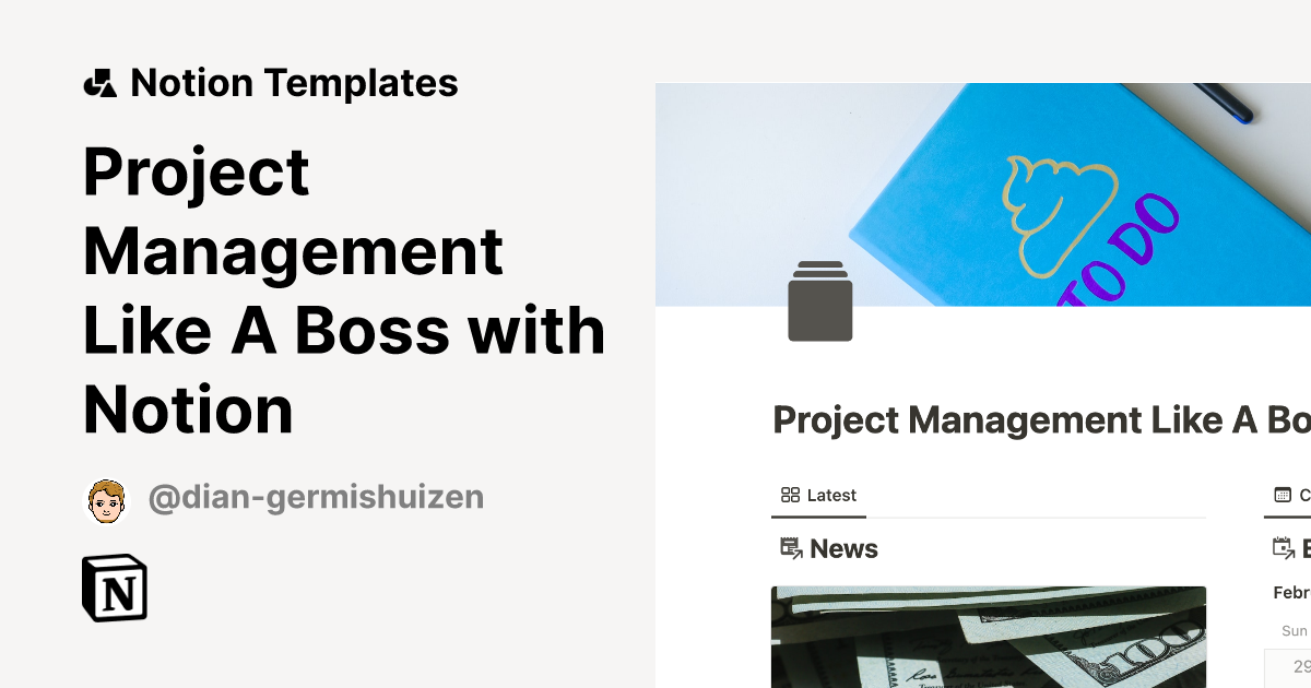 Project Management Like A Boss with Notion Template | Notion Marketplace