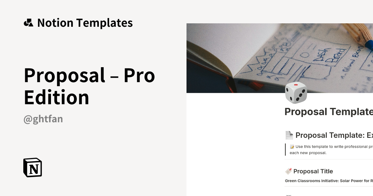 Proposal – Pro Edition Template | Notion Marketplace