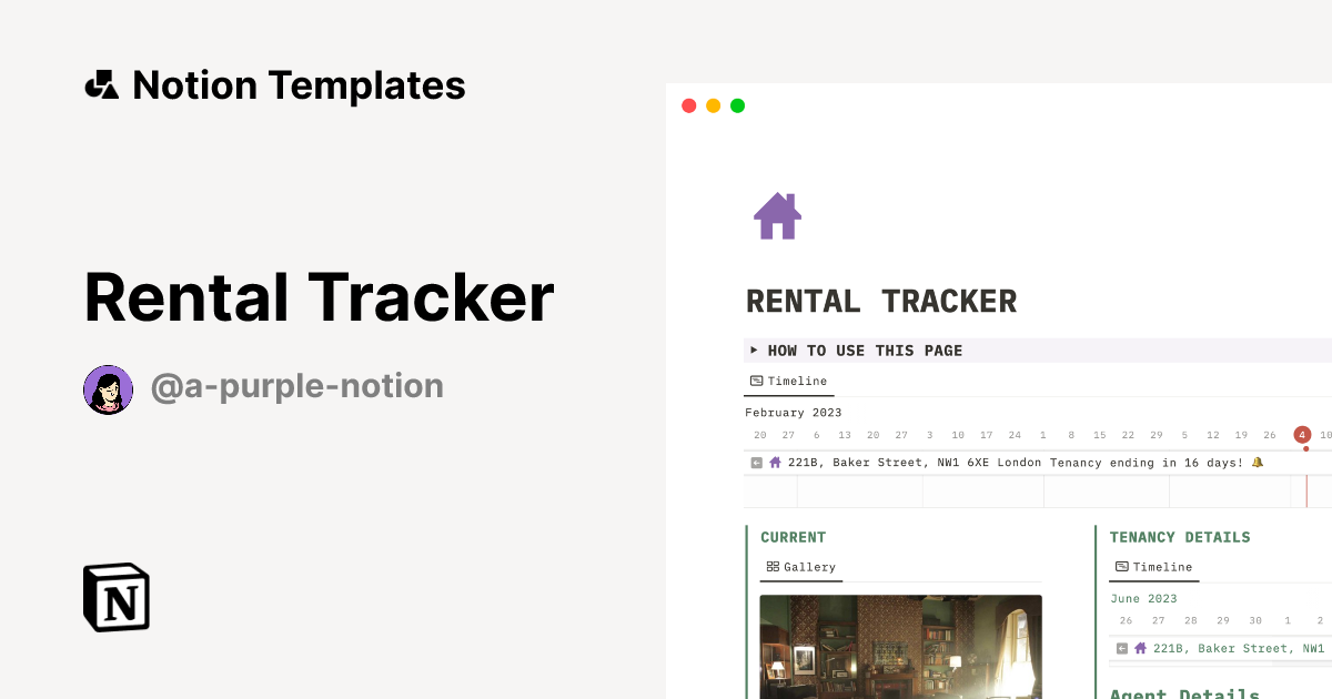 Rental Tracker Template | Notion Marketplace