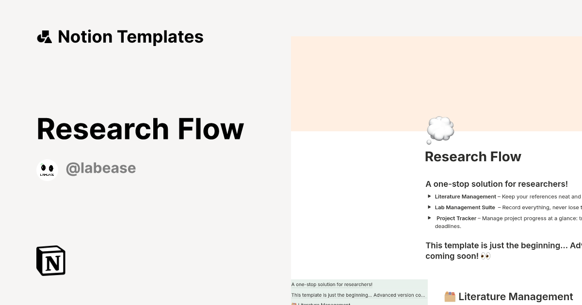 Research Flow Template | Notion Marketplace