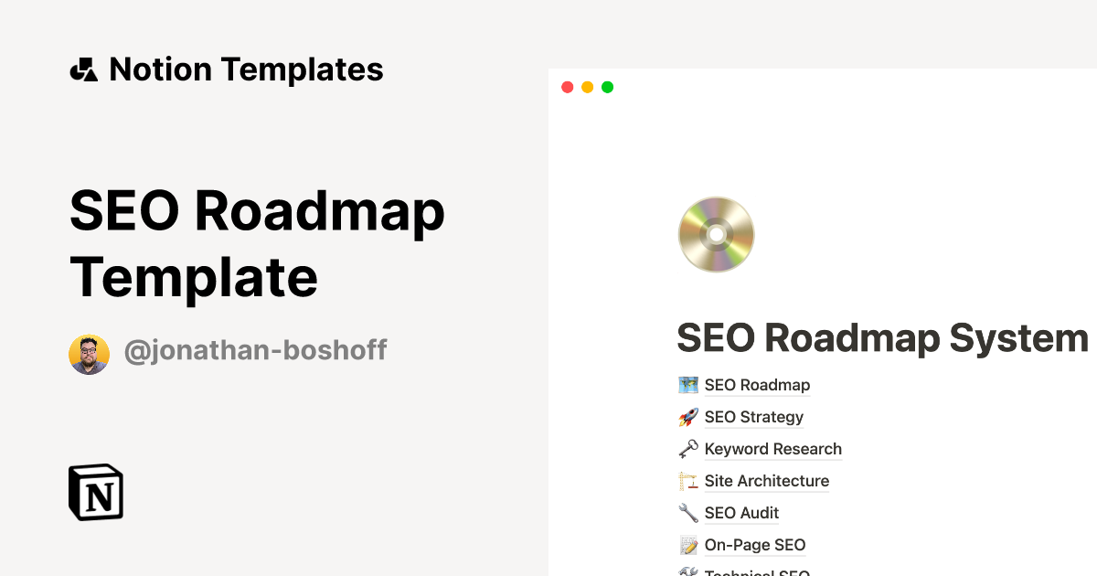 SEO Roadmap Template Template | Notion Marketplace