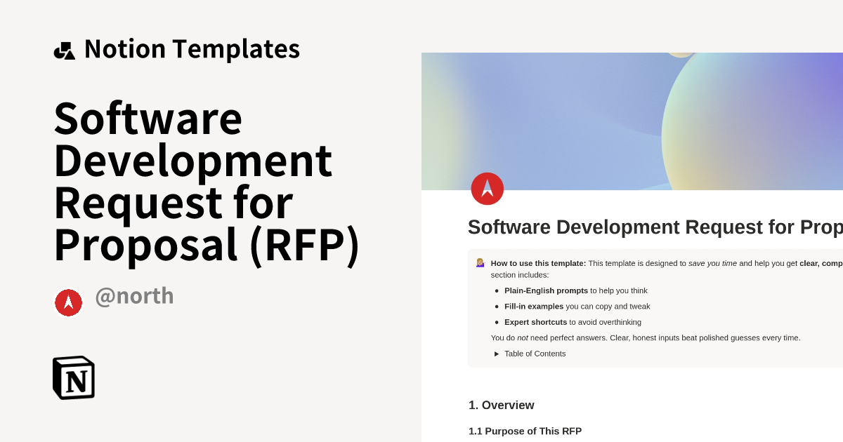 Software Development Request for Proposal (RFP) Template by North ...