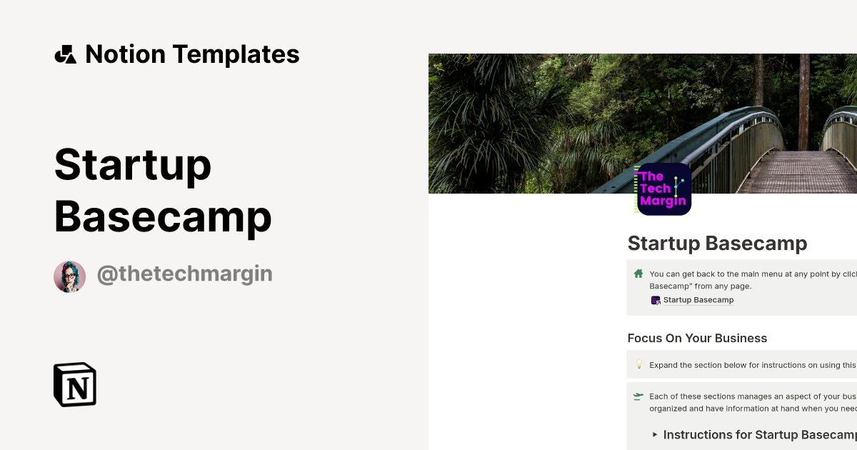 Startup Basecamp Template by SuperSonic Notion Marketplace