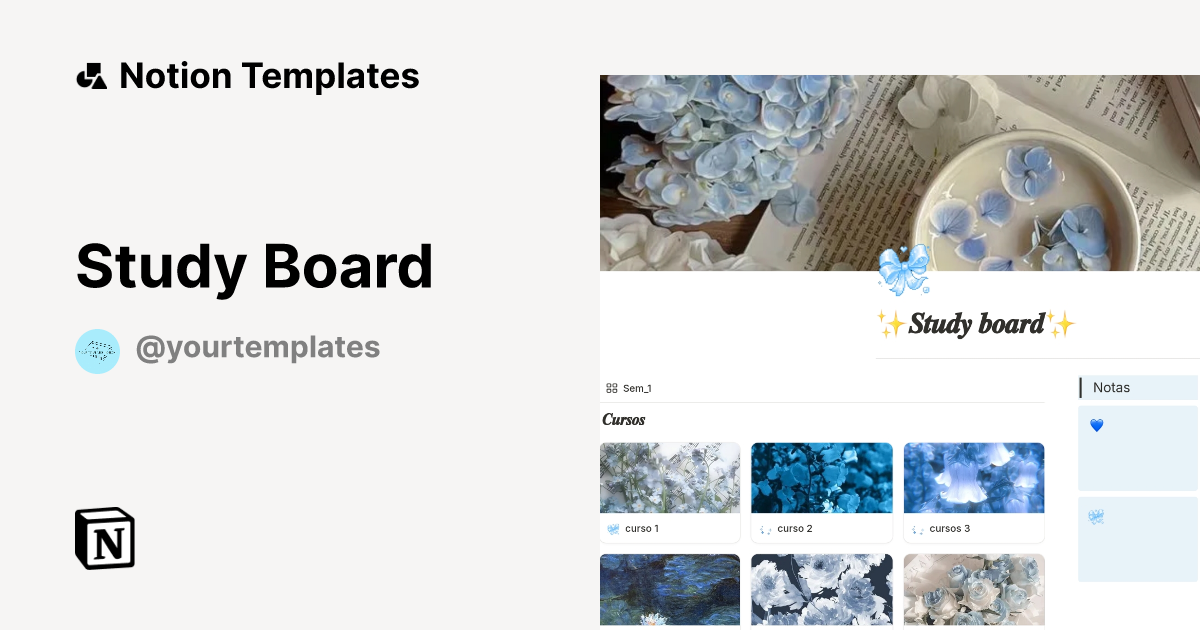 Study Board Template by Your Templates | Notion Marketplace
