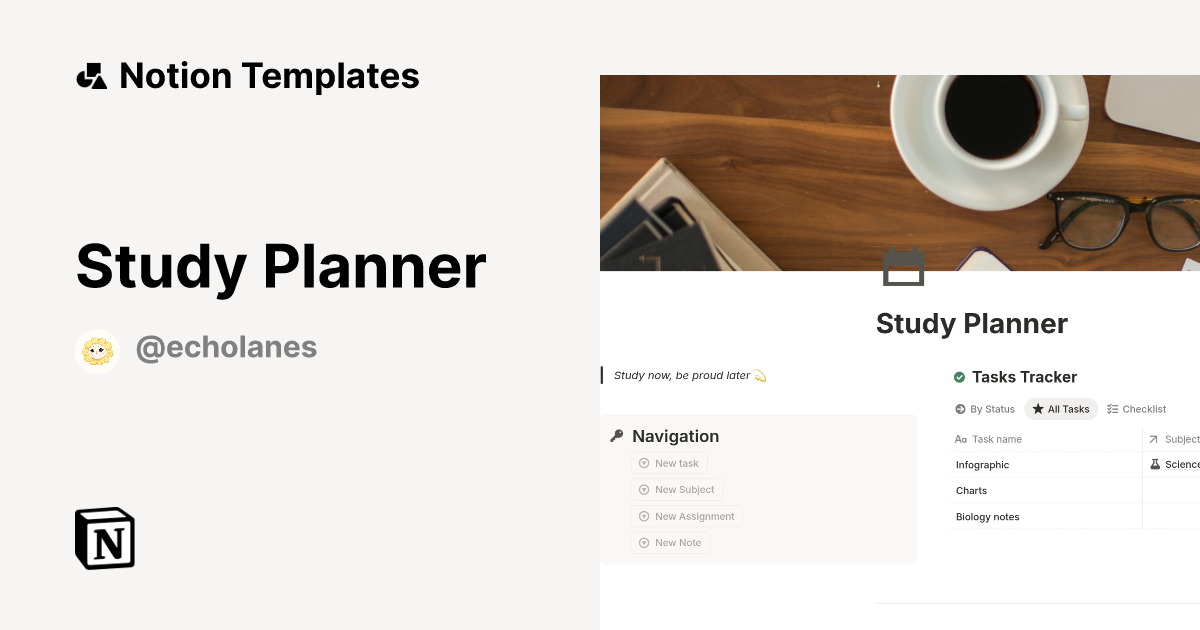Study Planner Template | Notion Marketplace