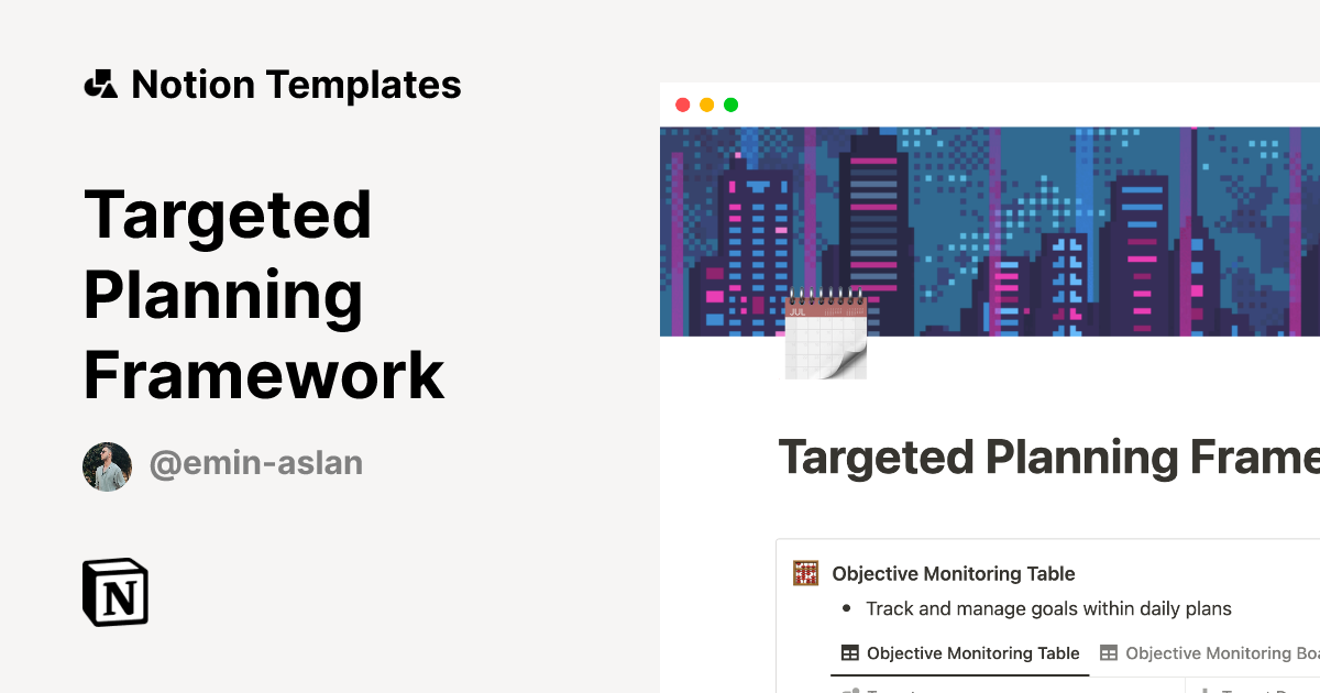 Targeted Planning Framework Template | Notion Marketplace