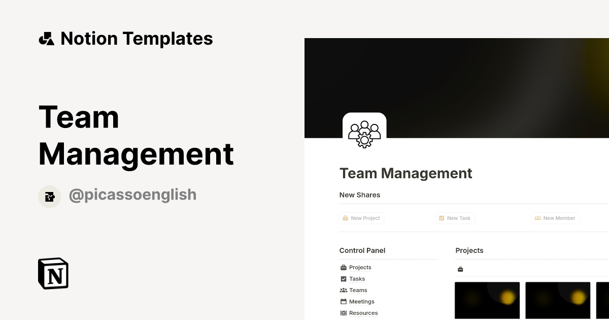 Team Management Template Notion Marketplace