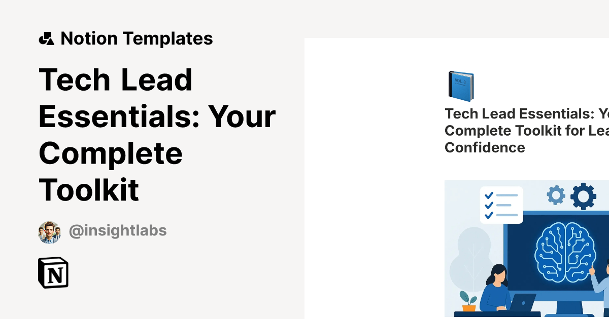 Tech Lead Essentials Your Complete Toolkit Template by Insight Labs