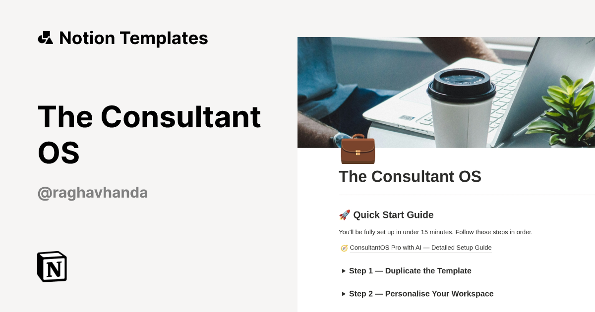 The Consultant OS Template by raghavhanda | Notion Marketplace