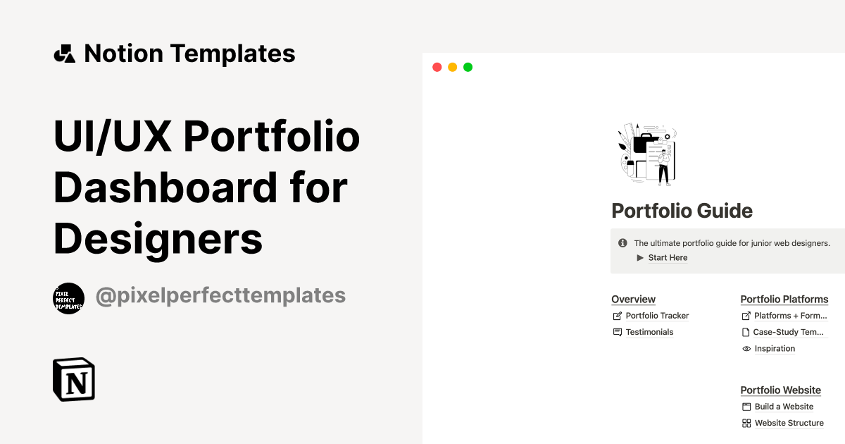 UI/UX Portfolio Dashboard for Designers Template by Pixel Perfect ...