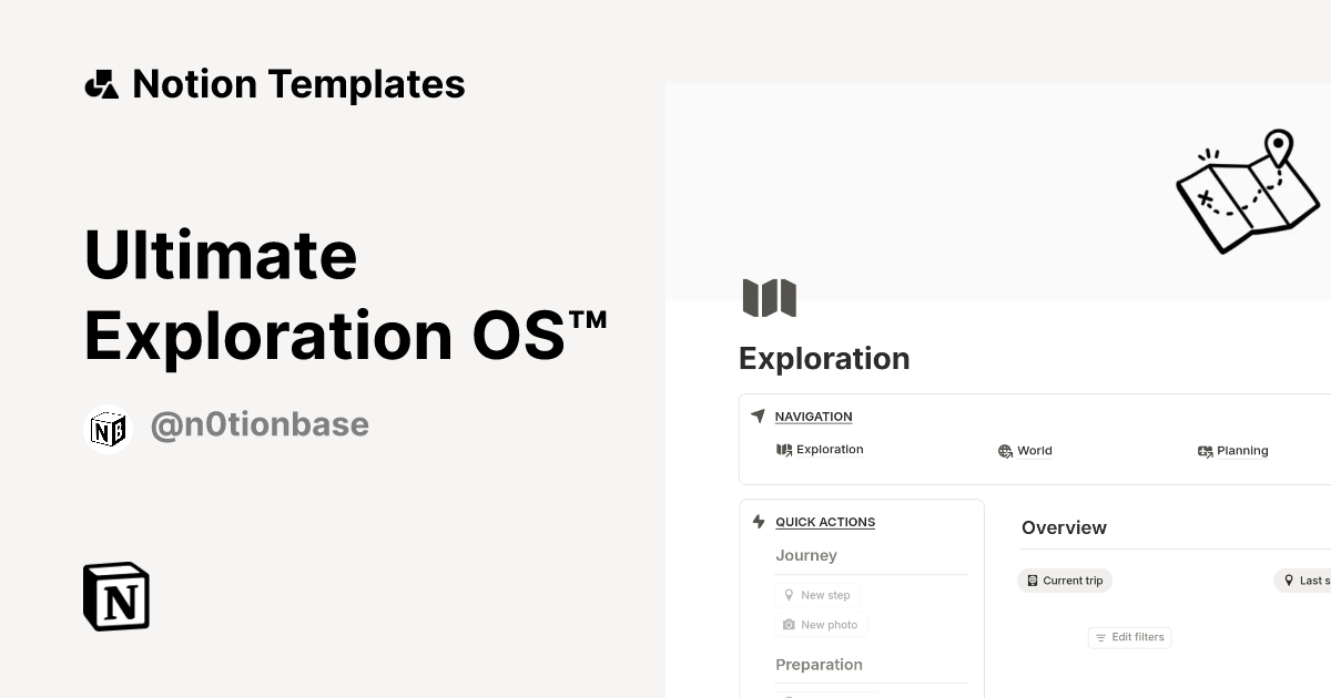 Ultimate Exploration OS Template By N0tionbase Notion Marketplace