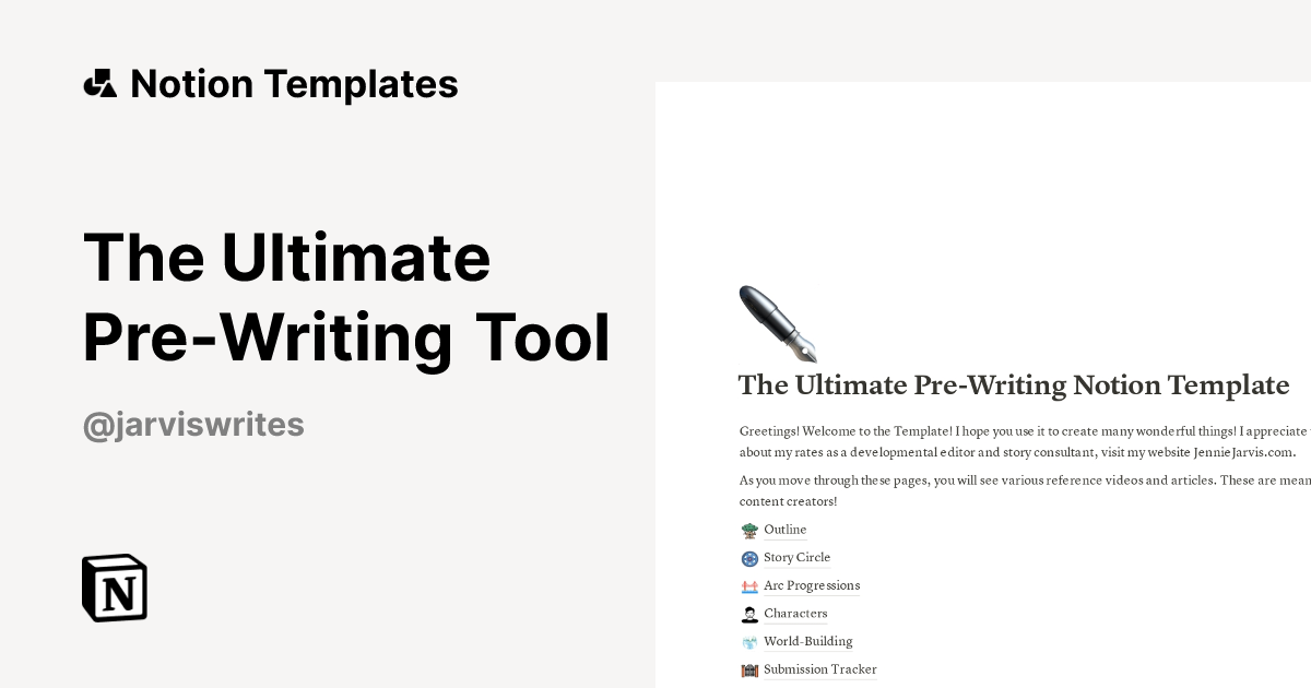 The Ultimate Pre-Writing Tool Template | Notion Marketplace