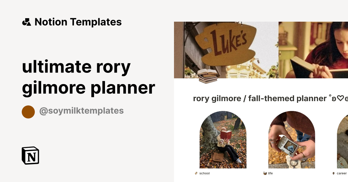 ultimate rory gilmore planner Template by liv Notion Marketplace