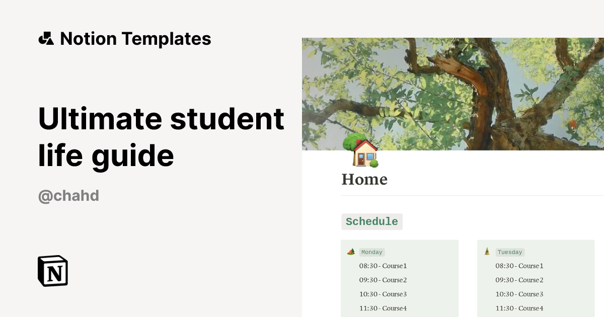 Ultimate student life guide Template by Chahd Darouichi | Notion ...