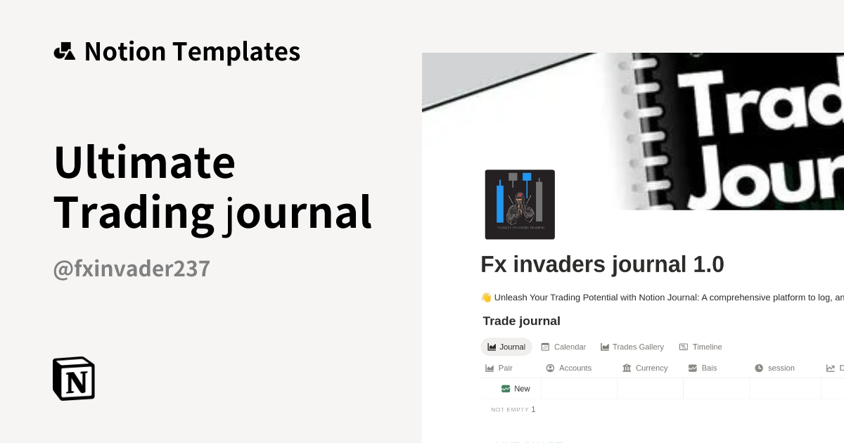 Ultimate Trading journal Template | Notion Marketplace