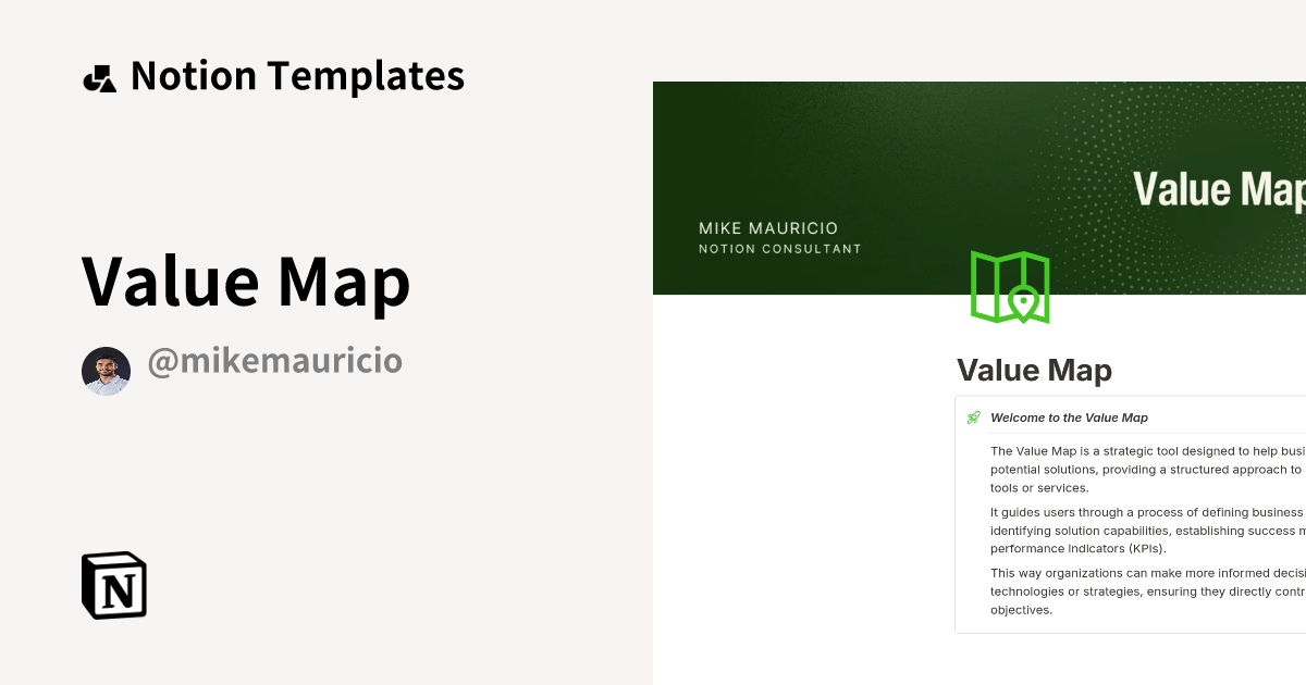 Value Map Template | Notion Marketplace