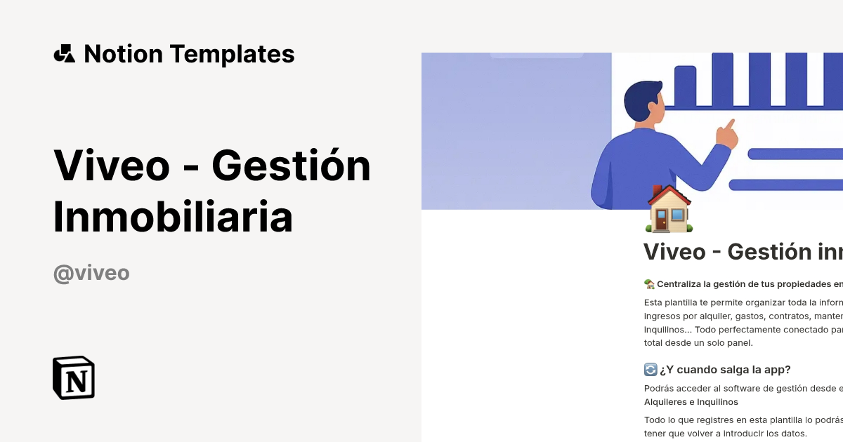 Viveo - Gestión Inmobiliaria Template | Notion Marketplace