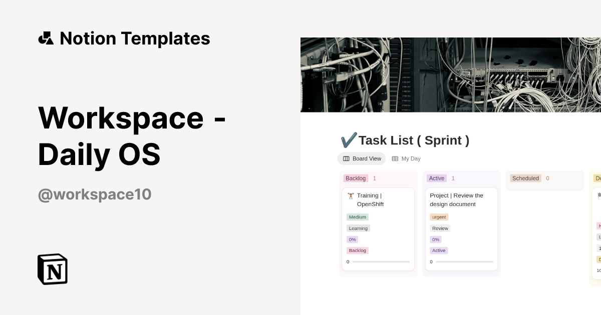 Workspace - Daily OS Template by AK | Notion Marketplace