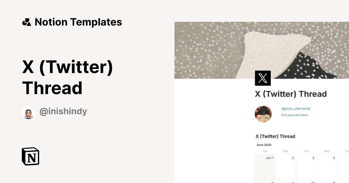 X (Twitter) Thread Template | Notion Marketplace