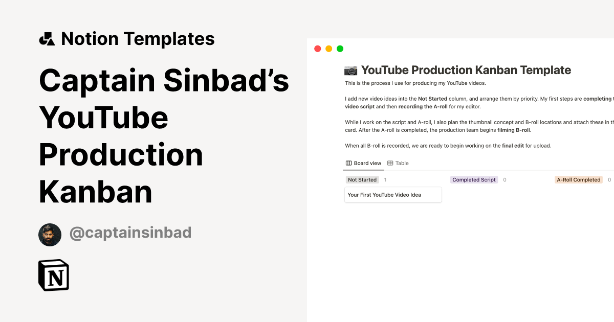 captain-sinbad-s-youtube-production-kanban-template-notion-marketplace