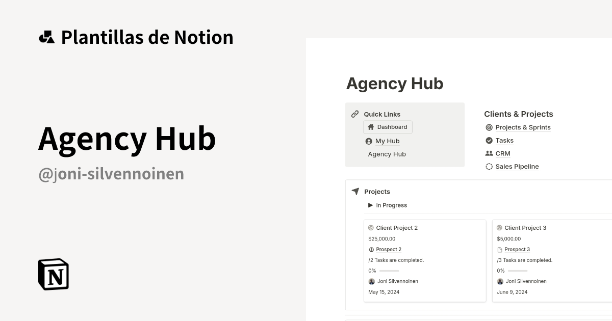 Plantilla Agency Hub | Notion Marketplace