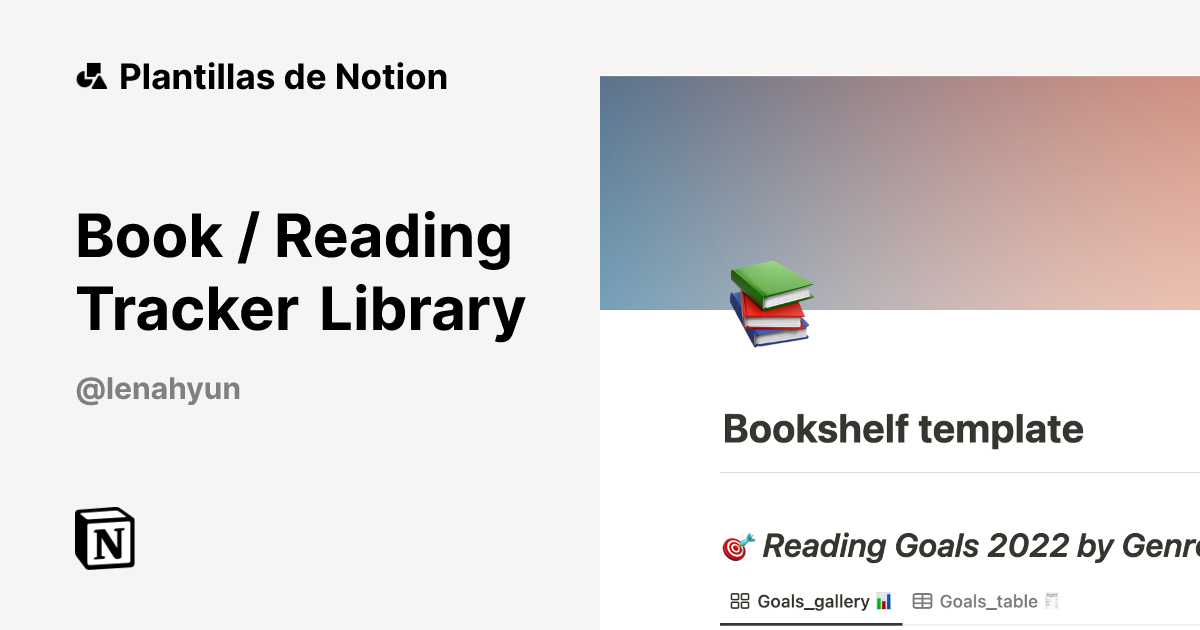 Plantilla Book / Reading Tracker Library | Notion Marketplace