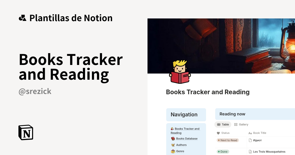 Plantilla Books Tracker and Reading | Notion Marketplace