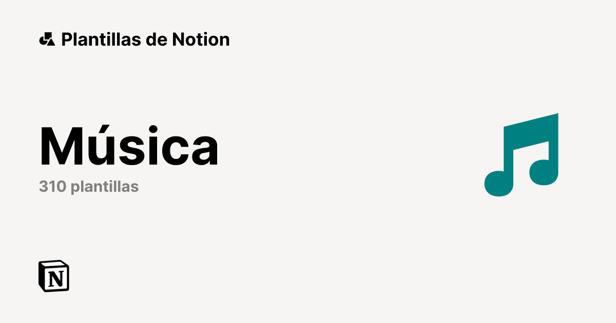 Mejores plantillas de Música de Notion | Notion Marketplace