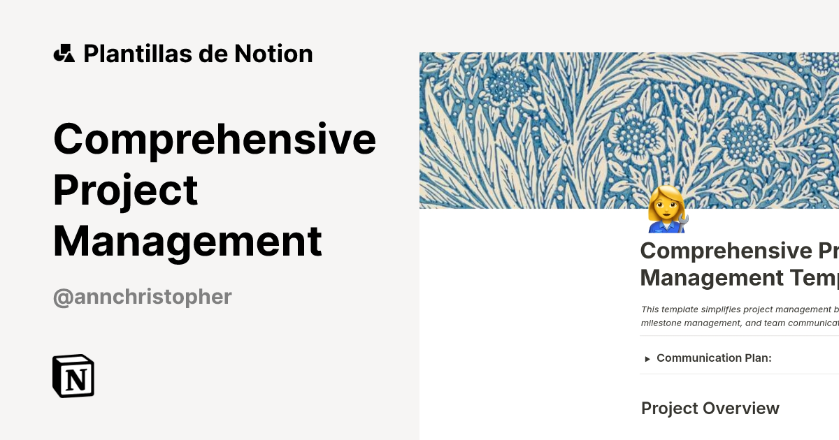 Plantilla Comprehensive Project Management | Notion Marketplace
