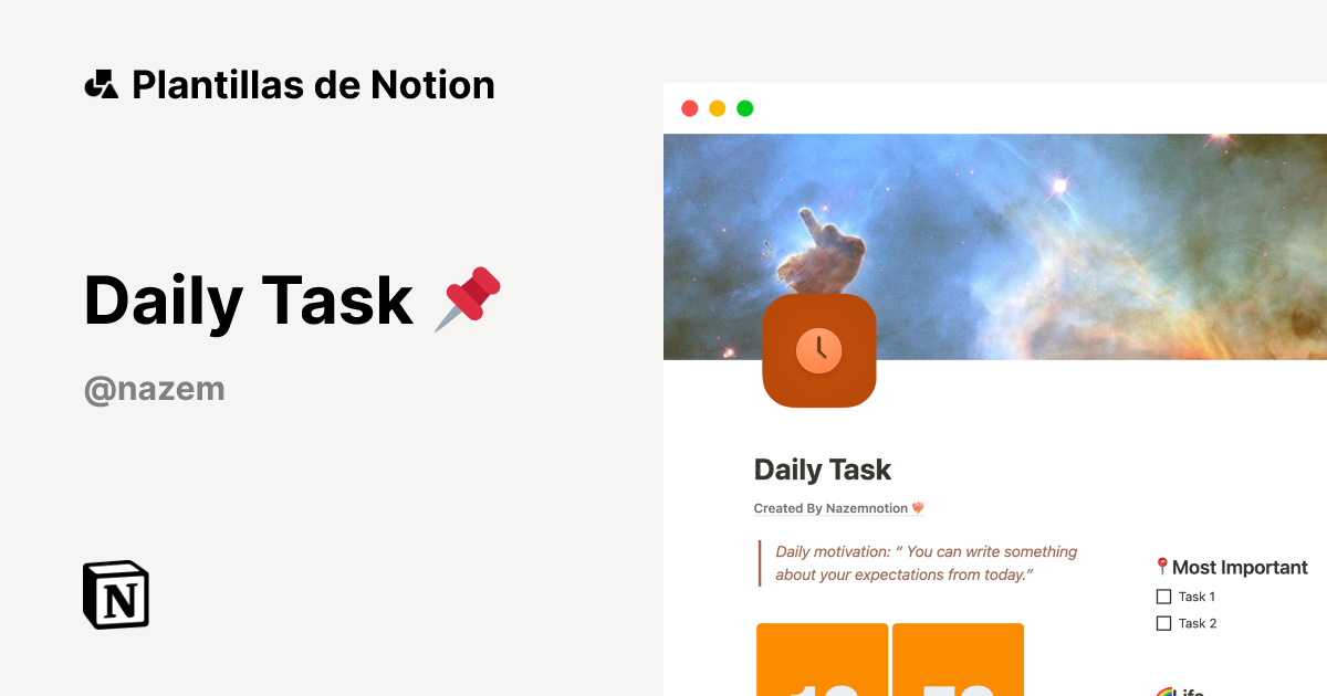 Plantilla Daily Task 📌 | Notion Marketplace