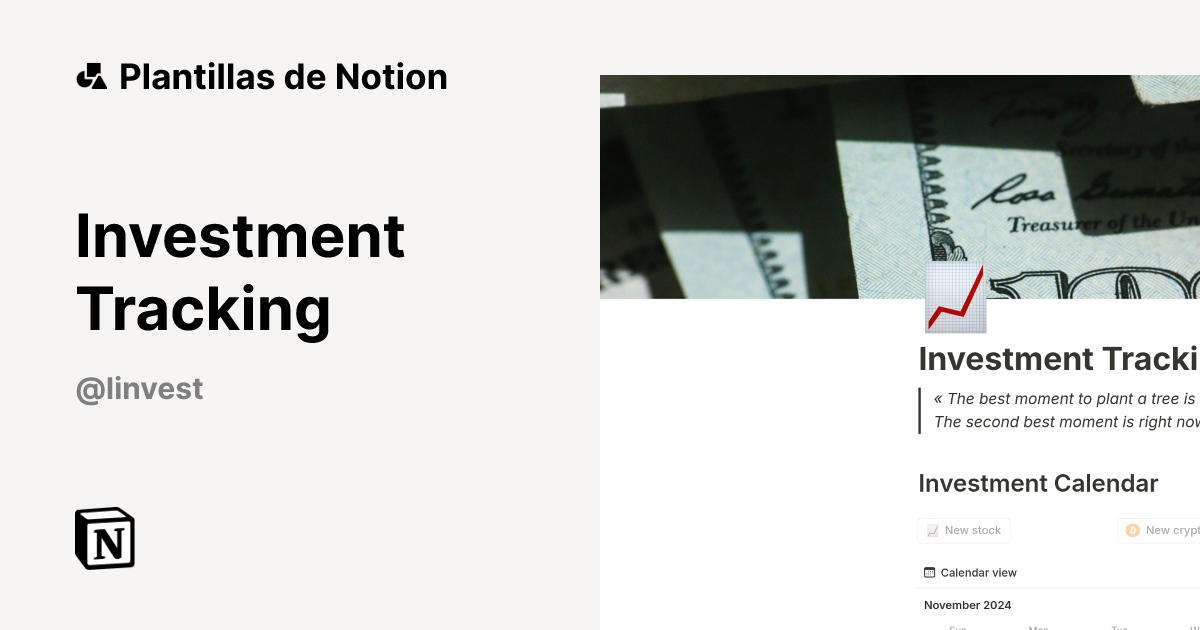 Plantilla Investment Tracking | Notion Marketplace