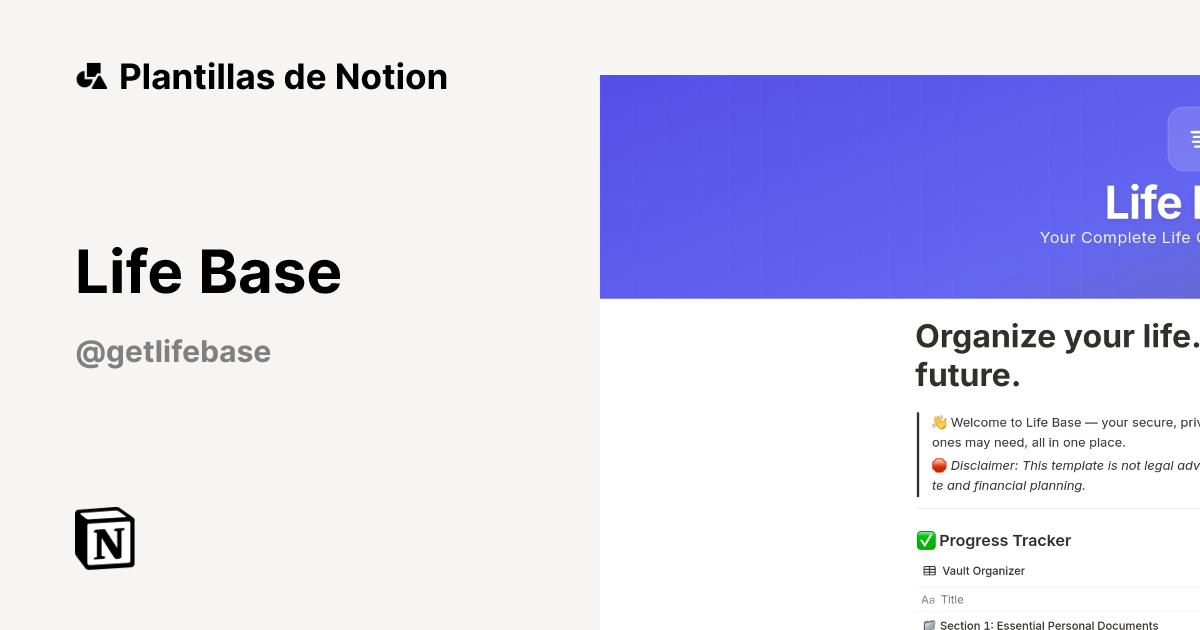 Plantilla Life Base | Notion Marketplace