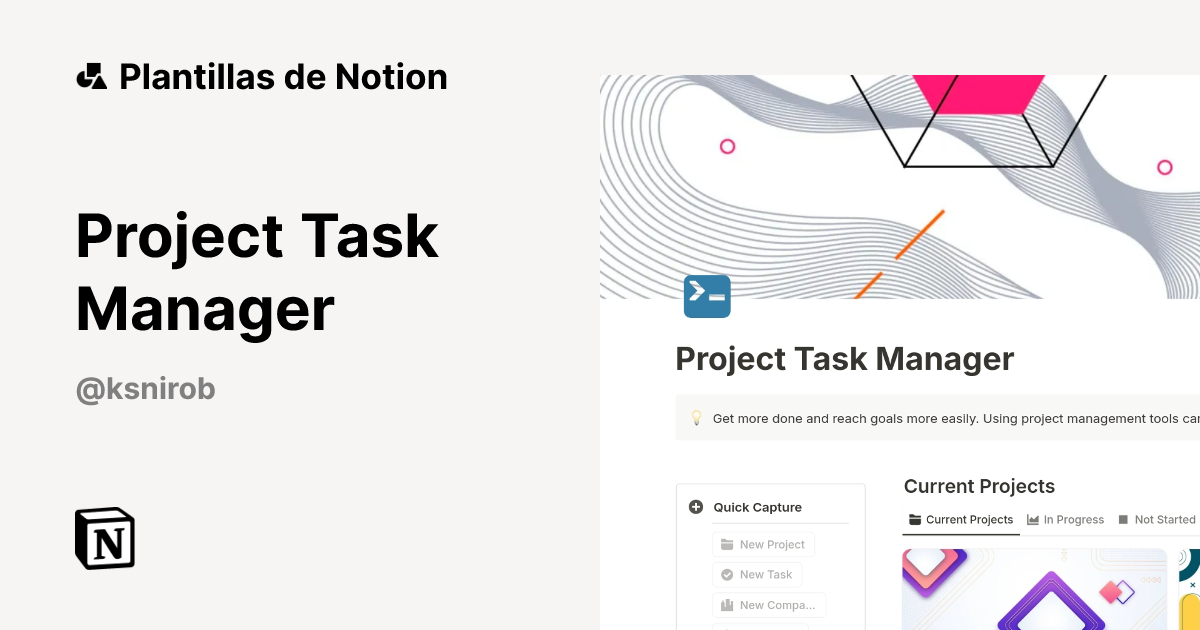 Plantilla Project Task Manager | Notion Marketplace