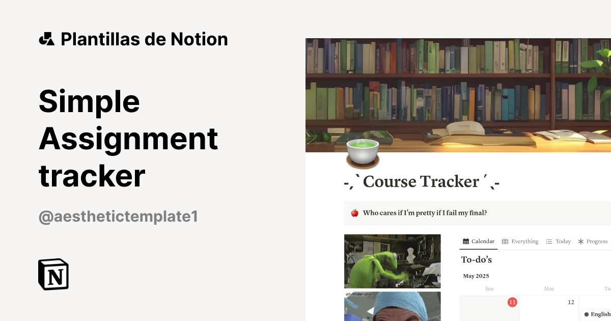 Plantilla Simple Assignment tracker | Notion Marketplace
