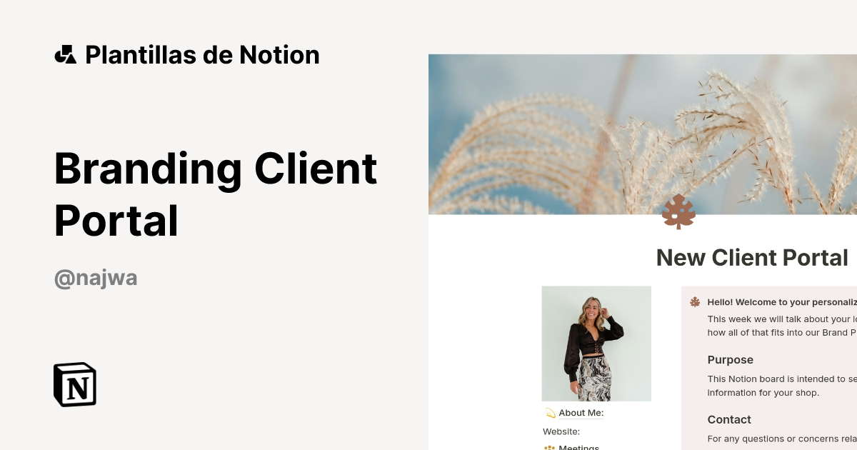 Plantilla Branding Client Portal | Notion Marketplace