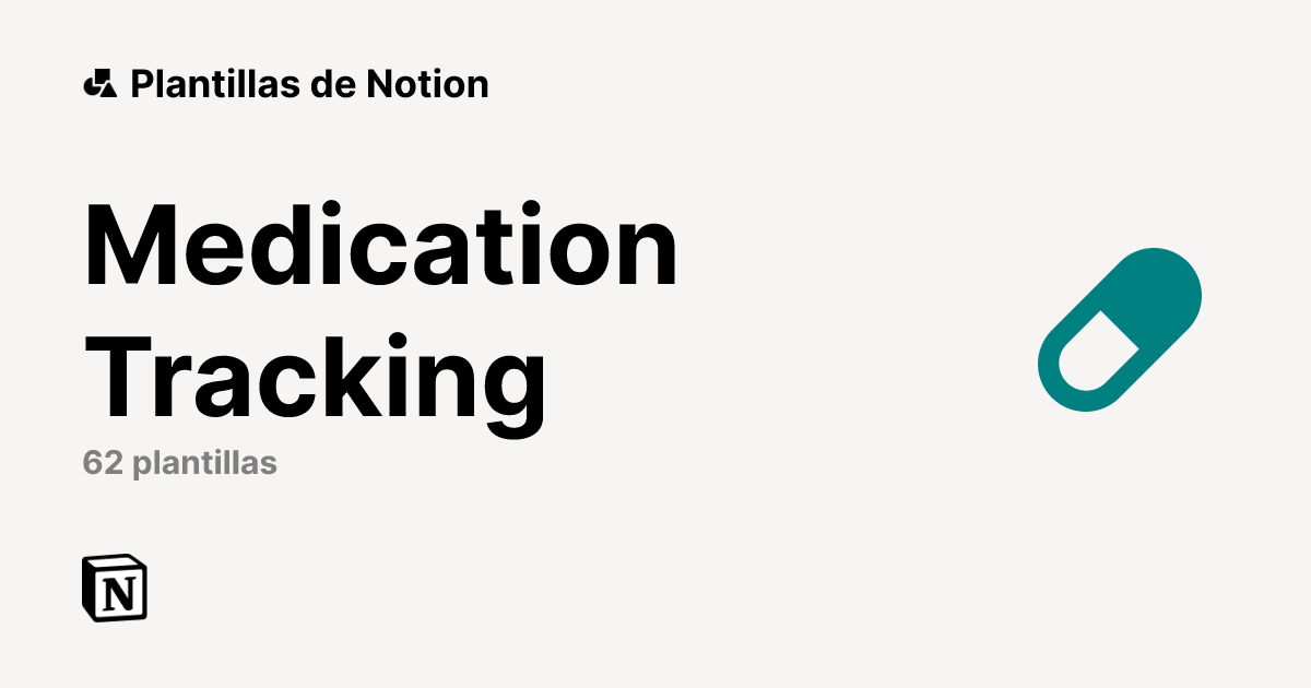 Mejores plantillas de Medication Tracking de Notion | Notion Marketplace