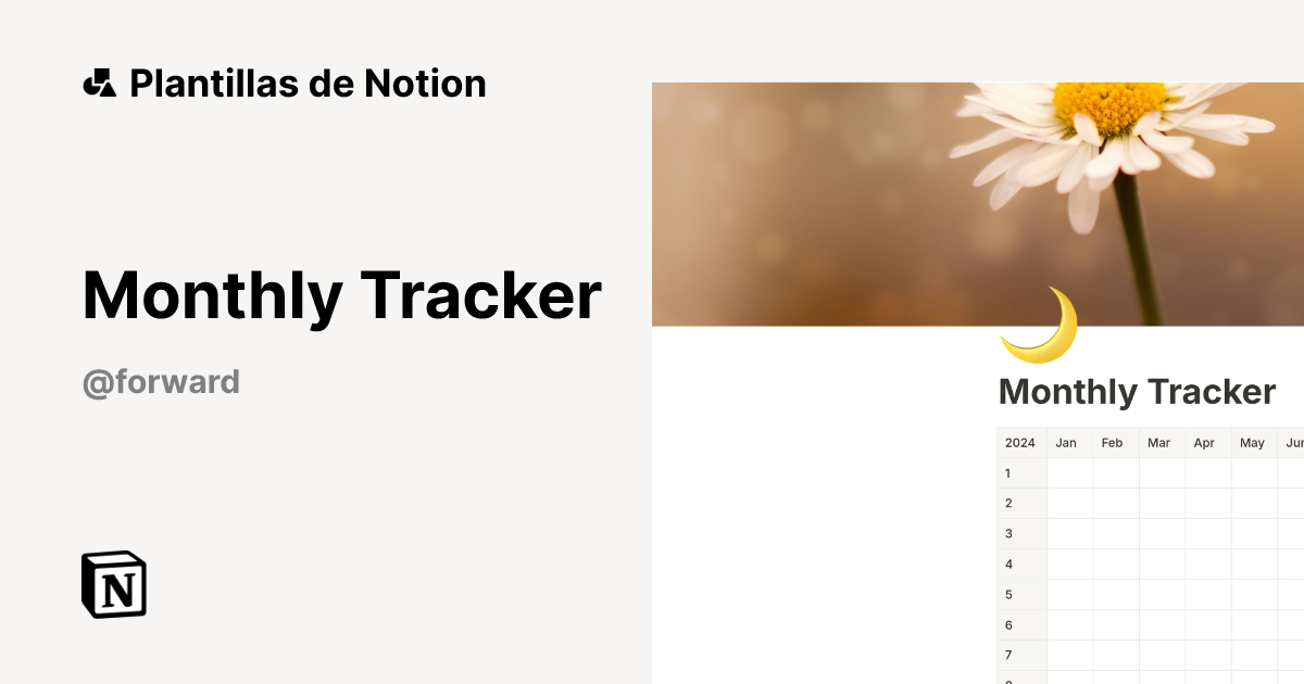 Plantilla Monthly Tracker | Notion Marketplace
