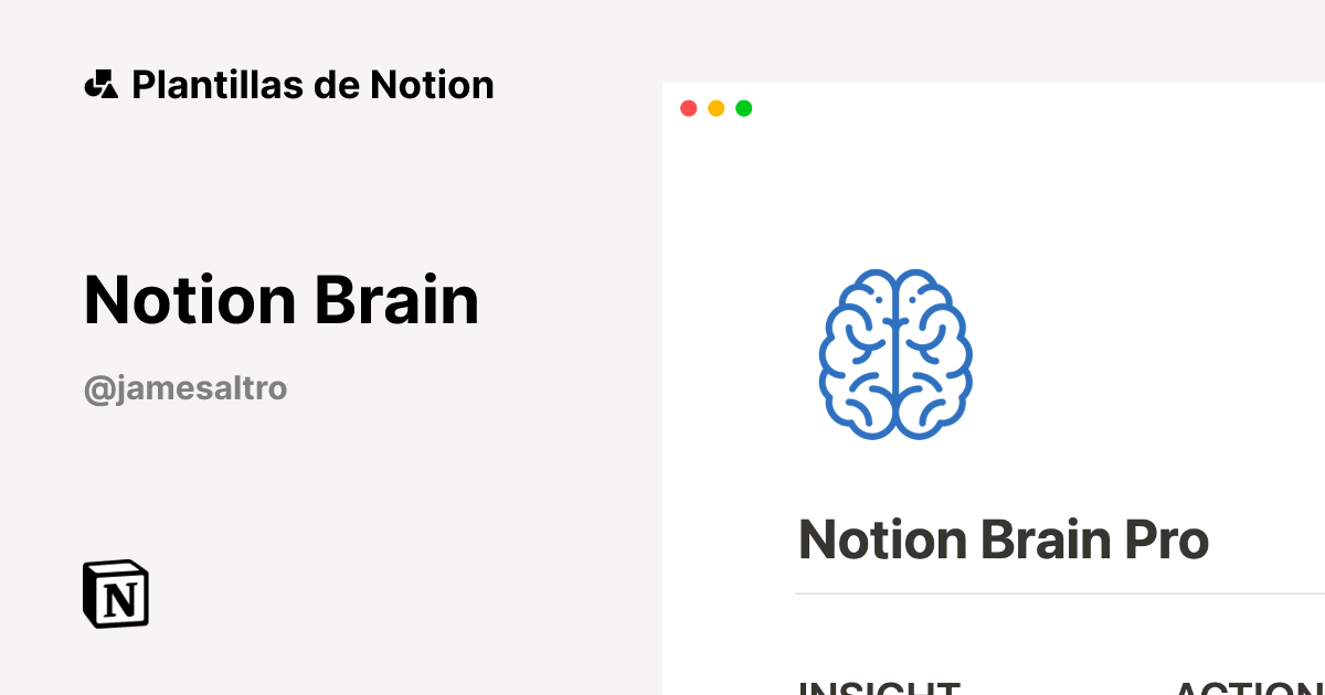 Plantilla Notion Brain | Notion Marketplace