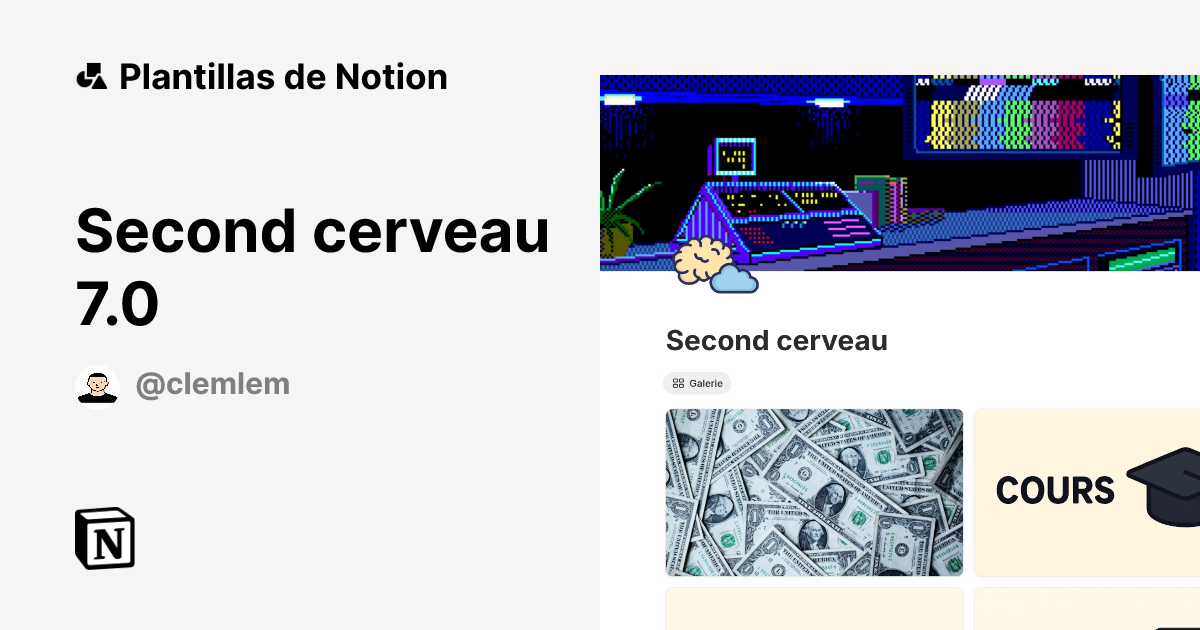 Plantilla Second cerveau 7.0 Notion Marketplace — free download